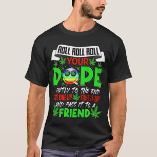 RD Funny Weed Pot Lover Roll Joint Friend Smoking  T-Shirt
