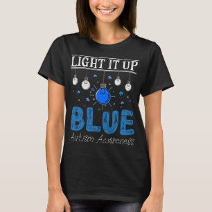 Rd Light It Up Blue Autism Awareness Light Puzzle T-Shirt