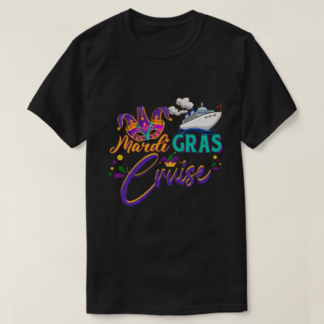 RD Mardi Gras Cruise Cruising Mask Cruise Ship T-Shirt (Design Front)