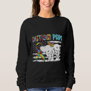 Rd Papa Bear Matching Family Autism Awareness Us F Sweatshirt
