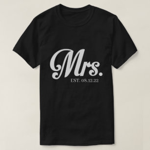 RD Personalised Mr and Mrs Shirt, Just Married  T- T-Shirt