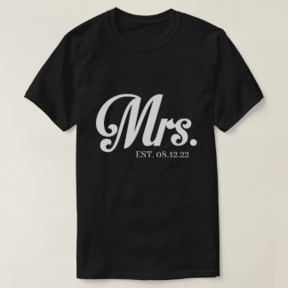 RD Personalised Mr and Mrs Shirt, Just Married T- T-Shirt