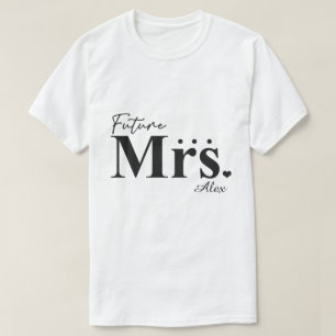 RD Personalized Future Mrs Shirt, Gift for Bride T-Shirt