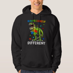 Rd Rawrsomely Different Dinosaur Autism Awareness  Hoodie