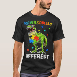 Rd Rawrsomely Different Dinosaur Autism Awareness  T-Shirt