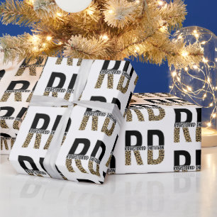 RD Registered Dietician Cheetah Print RD Gift Wrapping Paper