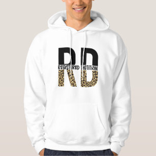 RD Registered Dietician Cheetah Print RD Gifts Hoodie