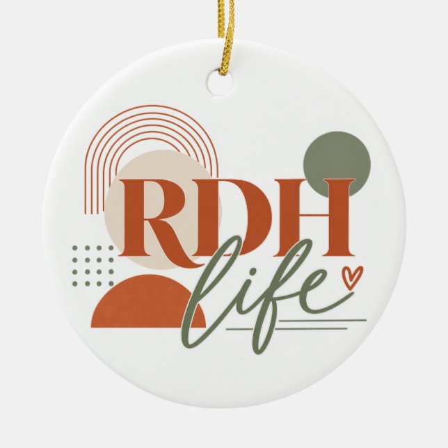 RDH Life Custom Christmas Ornament - modern gift (Front)