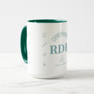 RDHDental Hygienist Personalised Minimalist Patina Mug