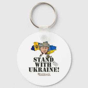 Rdos Stand With Ukraine Zelensky Flag Rdos  Key Ring