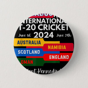 Rdos T-20 International Cricket 1 6 Cm Round Badge