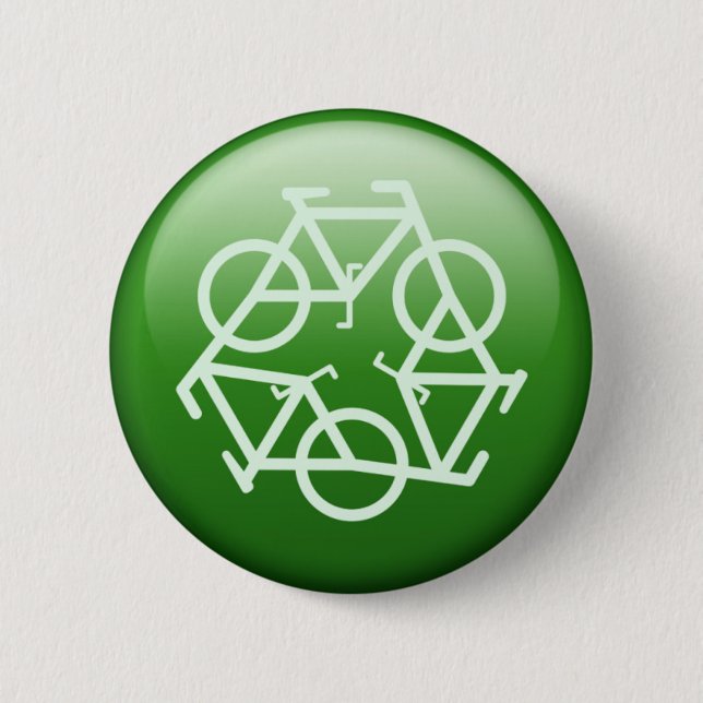 Re-Cycle 6 Cm Round Badge (Front)