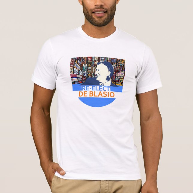 Re-Elect Bill de Blasio T-Shirt (Front)