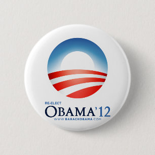 Re-Elect Obama 2012 6 Cm Round Badge