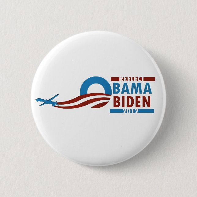 Re-Elect Obama Biden 2012 6 Cm Round Badge (Front)
