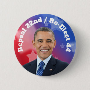 Re-Elect President Obama 6 Cm Round Badge