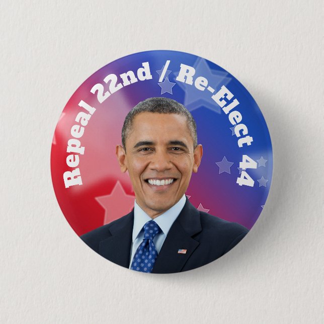 Re-Elect President Obama 6 Cm Round Badge (Front)
