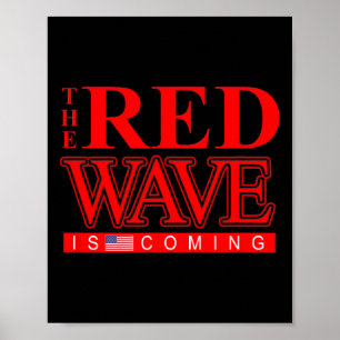 Re Elect President Trump Us Red Wave Election  Poster