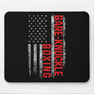 Re Knuckle Boxing American Flag 4th Of July Fighti Mouse Pad