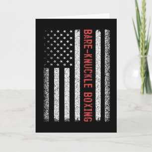Re-knuckle Boxing American Flag 4th Of July Women  Card