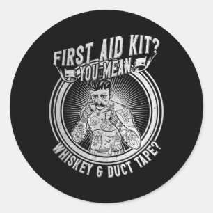Re Knuckle Boxing Outfit Old School Boxer Mma Figh Classic Round Sticker