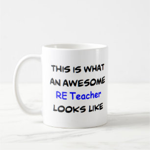 re teacher, awesome coffee mug