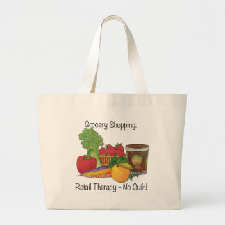 Re-useable Grocery Tote-bag with a sense of humour Large Tote Bag