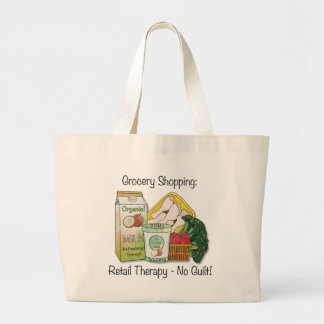 Re-useable Grocery Tote-bag with a sense of humour Large Tote Bag