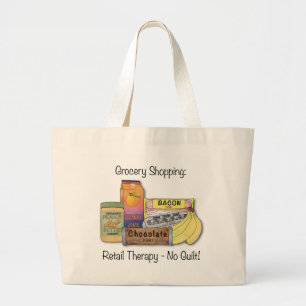 Re-useable Grocery Tote-bag with a sense of humour Large Tote Bag