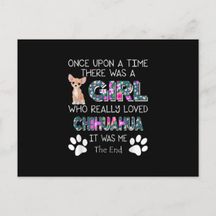 Re Was A Girl Who Really Loved Chihuahua Announcement Postcard