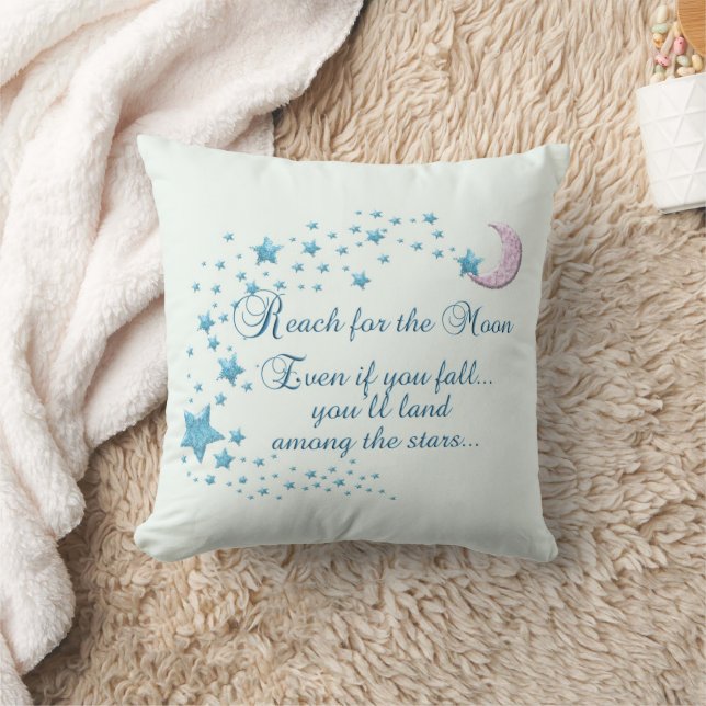 Reach for the Moon Fall Among The Stars   Cushion (Blanket)