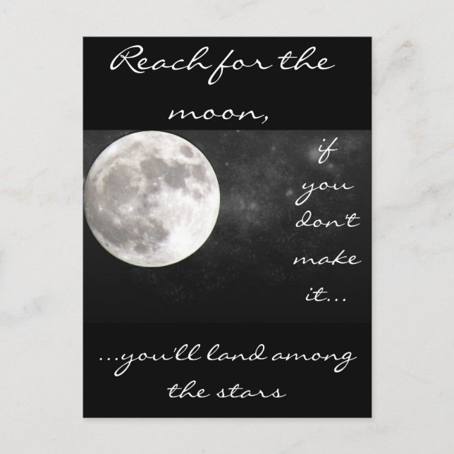 Reach for the moon..... postcard (Front)