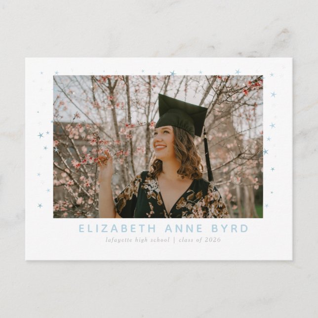 Reach for the Stars Graduation Postcard (Front)