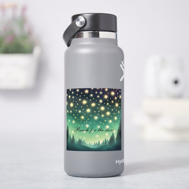 Reach for the Stars - Green shades Starry Night (HydroFlask)