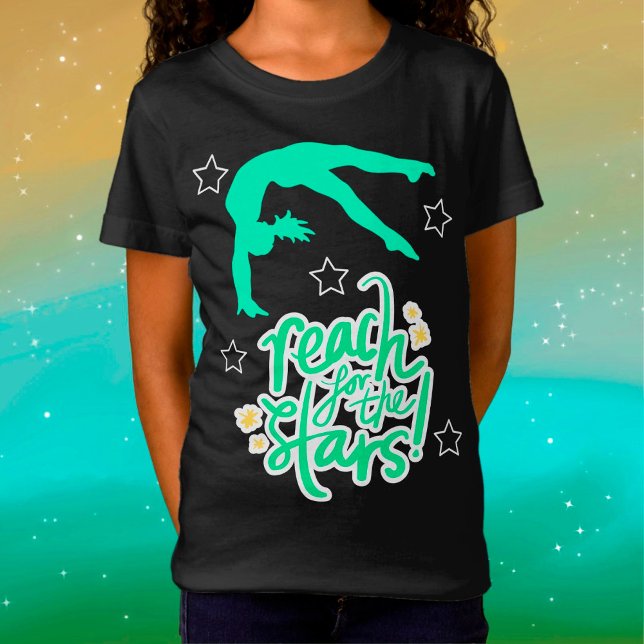 Reach for the Stars Gymnastics Tumbling T-Shirt (Creator Uploaded)