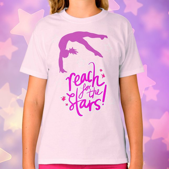 Reach for the Stars Gymnastics Tumbling T-Shirt (Creator Uploaded)