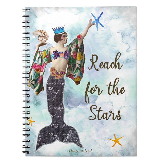 reach for the stars mermaid notebook (Front)