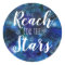 Reach for the Stars Quote Blue Galaxy Stickers
