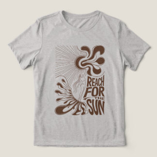 Reach For The Sun: Psychedelic T-Shirt Design with Tri-Blend Shirt