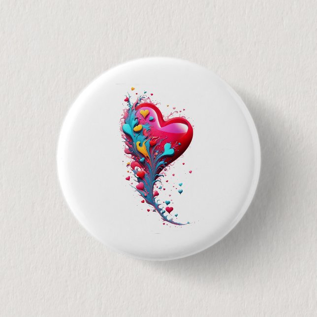 Reach Her With Your Heart II 3 Cm Round Badge (Front)
