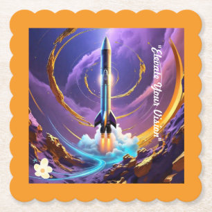 "Reach New Heights" Paper Coaster