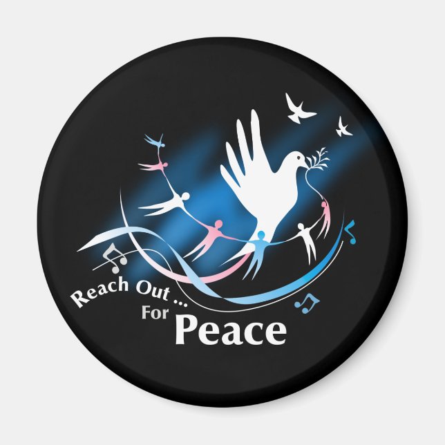 Reach Out... For Peace Magnet (Front)