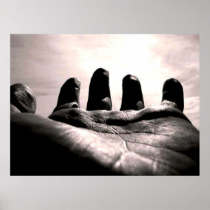 Reach out hand spiritual by healing love poster