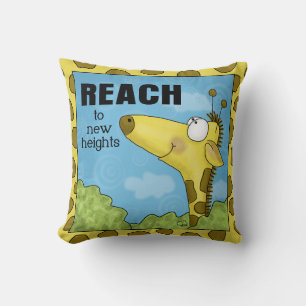 Reach to New Heights Giraffe Cushion