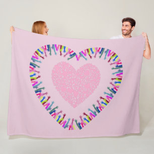 Reaching for Love Fleece Blanket