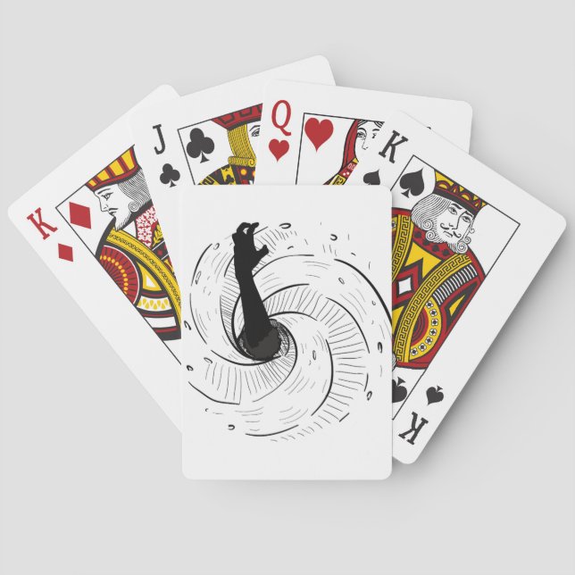 'Reaching to Escape' on playing cards (Back)