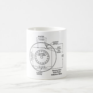 Reactor Start Split-Phase Induction Motor Diagram Coffee Mug