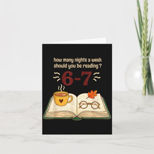 Read 6–7 Nights Funny Reading  Card (Front)