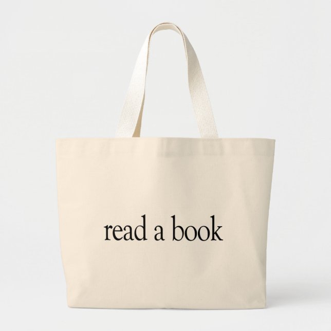 Read A Book Large Tote Bag (Front)