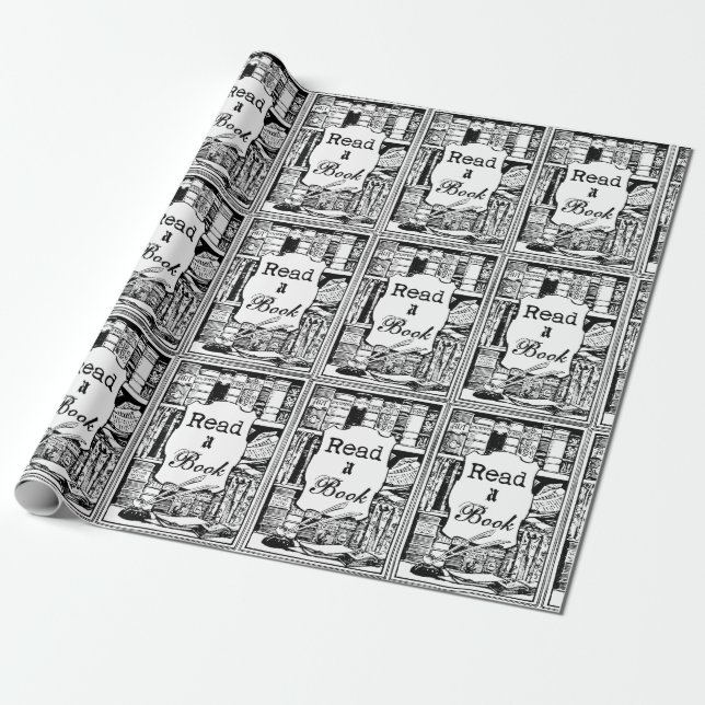 Read A Book Wrapping Paper (Unrolled)